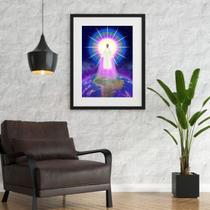 Quadro Chama Violeta Saint Germain Mundo - 60x48cm Quadro Chama Violeta Saint Germain Mundo - 60x48cm