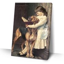 Quadro Charles Burton The Reding Lesson 40x60 Canvas Sala Quadro Charles Burton The Reding Lesson 40x60 Canvas Sala