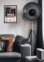 Quadro Charlie Brown Jr. Camisa 10 Joga. (Light) Com Vidro Tamanho:21cm x 30cm (A4)