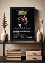 Quadro Charlie Brown Jr. Transpiração Co. (Dark) Com Vidro Tamanho:21cm x 30cm (A4)