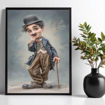 Quadro Charlie Chaplin - Caricatura 45X34Cm