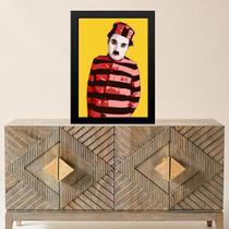 Quadro Charlie Chaplin Presidiário 33x24cm Quadro Charlie Chaplin Presidiário 33x24cm