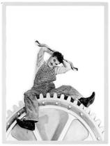 Quadro Charlie Chaplin Tempos Modernos 45X34Cm - Com Vidro