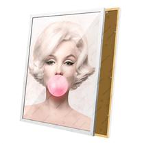 Quadro Chiclete Bubble Gum Marilyn Monroe Moldura e Vidro