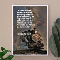 Quadro Chico Xavier - Reflexão 33x24cm - com vidro