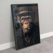 Quadro Chipanzé Gangster - 70x50cm