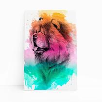 Quadro Chow Chow Cachorro Aquarela Tinta Canvas 30x40cm Quadro Chow Chow Cachorro Aquarela Tinta Canvas 30x40cm