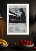 Quadro Chris Isaak Chris Isaak (B&W) Vidro e Moldura Branca Tamanho:21cm x 30cm (A4) Quadro Chris Isaak Chris Isaak (B&W) Vidro e Moldura Branca Tamanho:21cm x 30cm (A4)