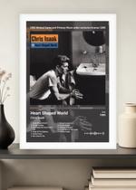 Quadro Chris Isaak Heart. (Colored) Vidro e Moldura Branca Tamanho:21cm x 30cm (A4)