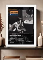Quadro Chris Isaak Heart Sh. (Dark) Vidro e Moldura Branca Tamanho:21cm x 30cm (A4)