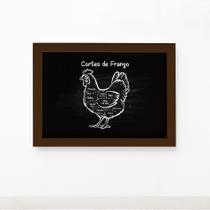 Quadro Churrasco Cortes Brasileiros Galinha Moldura Preta 22 Quadro Churrasco Cortes Brasileiros Galinha Moldura Preta 22