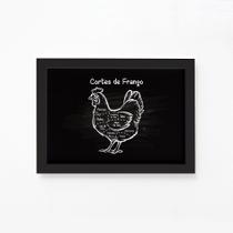 Quadro Churrasco Cortes Brasileiros Galinha Moldura Preta 22 Quadro Churrasco Cortes Brasileiros Galinha Moldura Preta 22