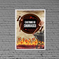 Quadro Churrasqueira Cantinho Do Churrasco 45x34cm - com vidro Quadro Churrasqueira Cantinho Do Churrasco 45x34cm - com vidro