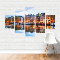 Quadro Cidades Amsterdã Países Baixos Holanda Netherlands Canvas