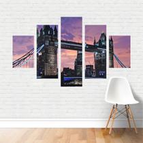 Quadro Cidades Londres London Tower Bridge Rio Tamisã Canvas