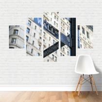 Quadro Cidades New York Placa Broadway Wall Street Canvas