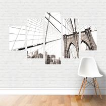 Quadro Cidades Ponte Suspensa Brooklyn Manhattan New York Canvas