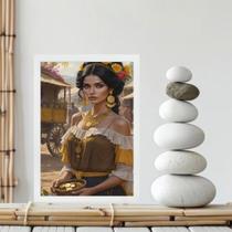 Quadro Cigana Sarita - Moedas De Ouro 45X34Cm