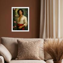 Quadro Cigano Wladimir Com Flores 24x18cm - com vidro Quadro Cigano Wladimir Com Flores 24x18cm - com vidro