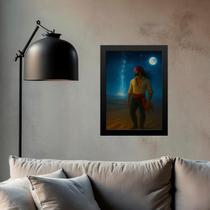 Quadro Cigano Wladimir Lua Cheia 24X18Cm - Com Vidro