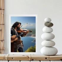 Quadro Cigano Wladimir - Praia 45x34cm - com vidro Quadro Cigano Wladimir - Praia 45x34cm - com vidro