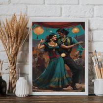 Quadro Ciganos Wladimir e Esmeralda 45x34cm - com vidro