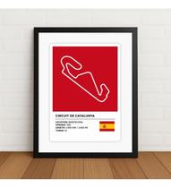 Quadro Circuito De Catalunya Gp Espanha Fórmula 1 Com Vidro Preto Quadro Circuito De Catalunya Gp Espanha Fórmula 1 Com Vidro Preto