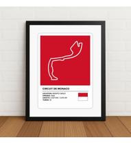 Quadro Circuito De Mônaco Gp Monte Carlo Fórmula 1 Com Vidro Preto Quadro Circuito De Mônaco Gp Monte Carlo Fórmula 1 Com Vidro Preto