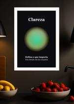 Quadro Clareza/Prioridade/Direção com Vidro e Moldura Branca Tamanho:21cm x 30cm (A4) Quadro Clareza/Prioridade/Direção com Vidro e Moldura Branca Tamanho:21cm x 30cm (A4)