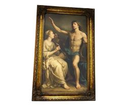 Quadro Clássico em Moldura Dourada A Música e a Arte