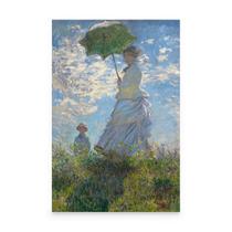 Quadro Claude Monet Mulher Com Sombrinha Em Tecido Canvas - Bimper Quadro Claude Monet Mulher Com Sombrinha Em Tecido Canvas - Bimper