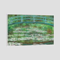 Quadro Claude Monet The Japanese Footbridge Tela Moldura Branca 45X30Cm - Decora Online