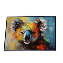 Quadro Coala Canvas Com Vidro