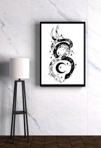 Quadro Cobras Esotérico Yin Yang Tamanho A3 Com Moldura Quadro Cobras Esotérico Yin Yang Tamanho A3 Com Moldura