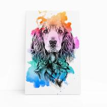 Quadro Cocker Spaniel Inglês Aquarela Cão Canvas 30x40cm