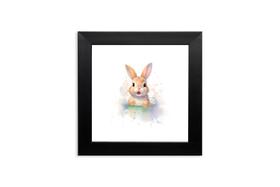 Quadro Coelho 30x30 Cm Com Vidro E Moldura Quadro Coelho 30x30 Cm Com Vidro E Moldura