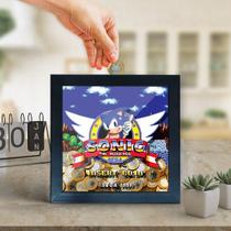 Quadro Cofre 3d - Sonic - Logo