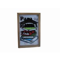 Quadro Cofre Madeira 29x43cm Minha Facul Vintage Concept