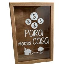 Quadro cofre moeda porta dinheiro cofrinho Para nossa Casa - ANJU LEITE