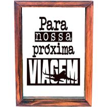 Quadro Cofre Porta Dinheiro Rústico Nossa Próxima Viagem - Retrofenna Decor