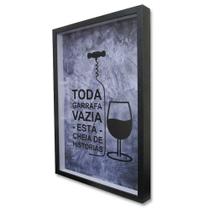 Quadro Cofre Porta Objetos Rolhas Cheias de Histórias Quadro Cofre Porta Objetos Rolhas Cheias de Histórias