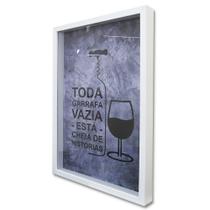 Quadro Cofre Porta Objetos Rolhas Cheias de Histórias Quadro Cofre Porta Objetos Rolhas Cheias de Histórias
