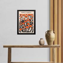 Quadro Cogumelos - Floresta Mágica 45X34Cm - Com Vidro
