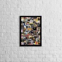 Quadro Colagem Beatles 33x24cm - com vidro Quadro Colagem Beatles 33x24cm - com vidro