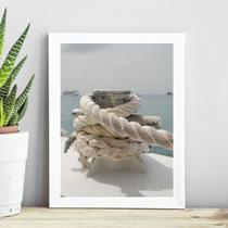 Quadro Coleção Praia Soft - Corda Marina 24x18cm - com vidro