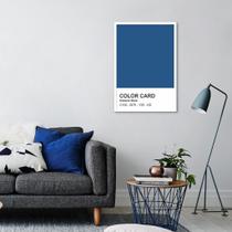 Quadro Color Card Classic Blue 60x43 Caixa Branco