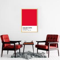 Quadro Color Card Crimson Red 100x70 Caixa Marfim