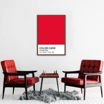 Quadro Color Card Crimson Red 100x70 Caixa Marrom Moldura Caixa, Marrom Cafe