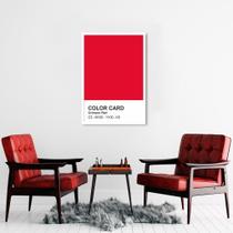 Quadro Color Card Crimson Red 43x30 Caixa Branco