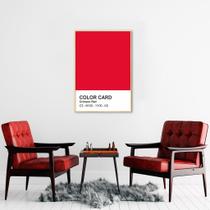 Quadro Color Card Crimson Red 43x30 Filete Marfim